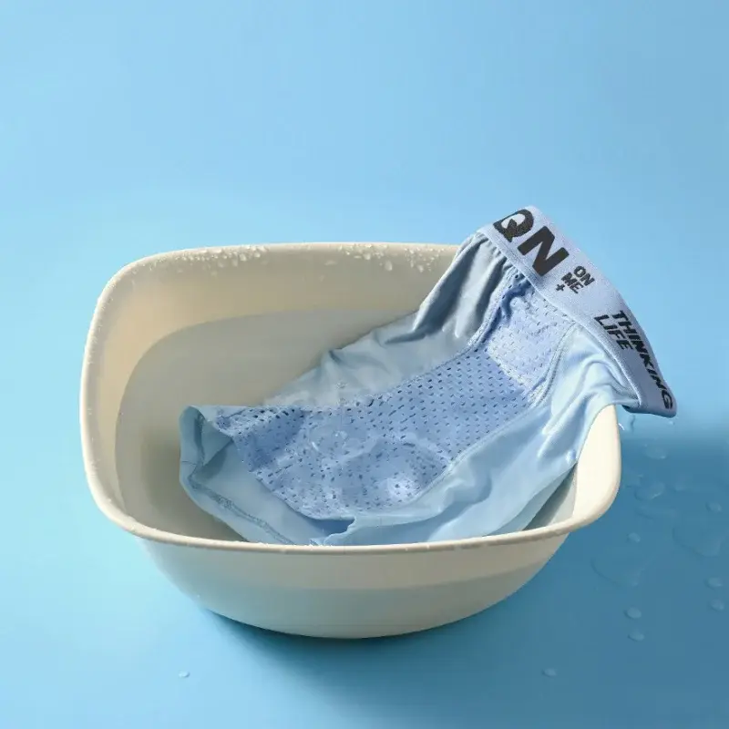 3PCS 럭셔리 속옷 남자 팬티 얇은 복서 대형 통기성 남자 팬티 빠른 건조 얼음 실크 반바지 플러스 속옷