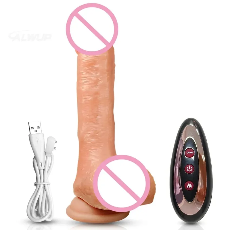 APP Control Thrusting Realistic Dildo for Women G-spot Heating Vibrator with Suction Cup Fake Penis Female Sex Toy Masturbation