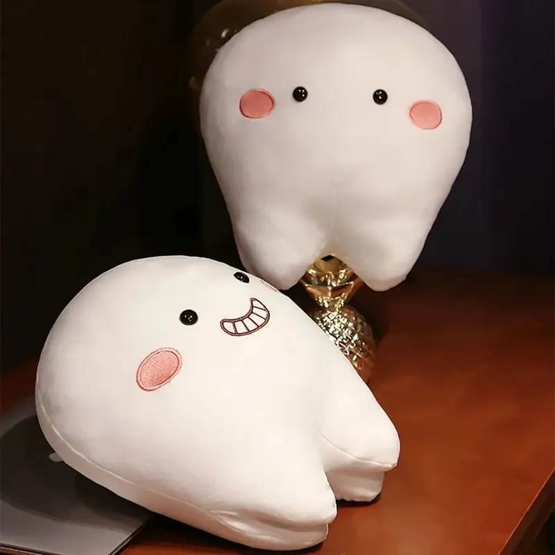 Soft Pillow Tooth Plush Toys Creative Cushion Children Gits Teeth Stuffed Pillow Cartoon Design Oral Teeth Throw Pillow