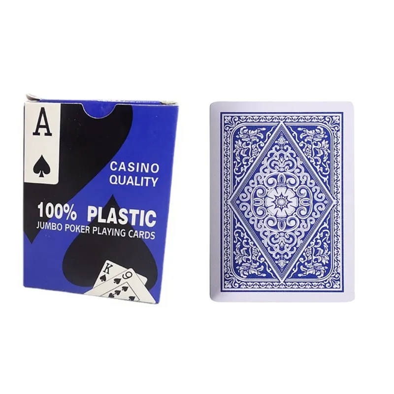 PVC Waterproof Playing Cards Big Character Plastic Poker Card Games Washable Flexible Play Card for Family Party Entertainment