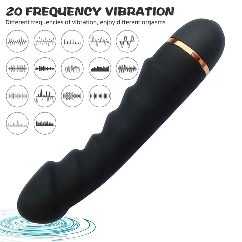 20 režimů Vibrátor Měkké silikonové dildo Realistický penis Silný motor Bod G Klitorální stimulátor Ženský masturbátor Sexuální hračky pro dospělé