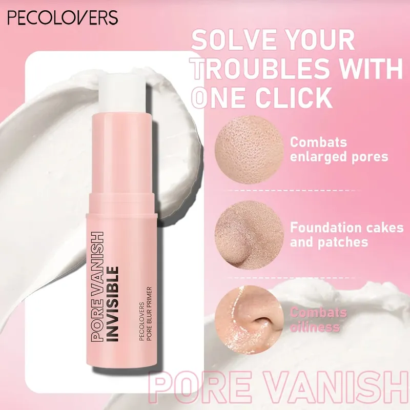 Face Makeup Set-1 Transparent Pore-Closing Stick+1 Oil-Control Loose Powder+8pcs Makeup Brush Tool Summer Waterproof Travel Set