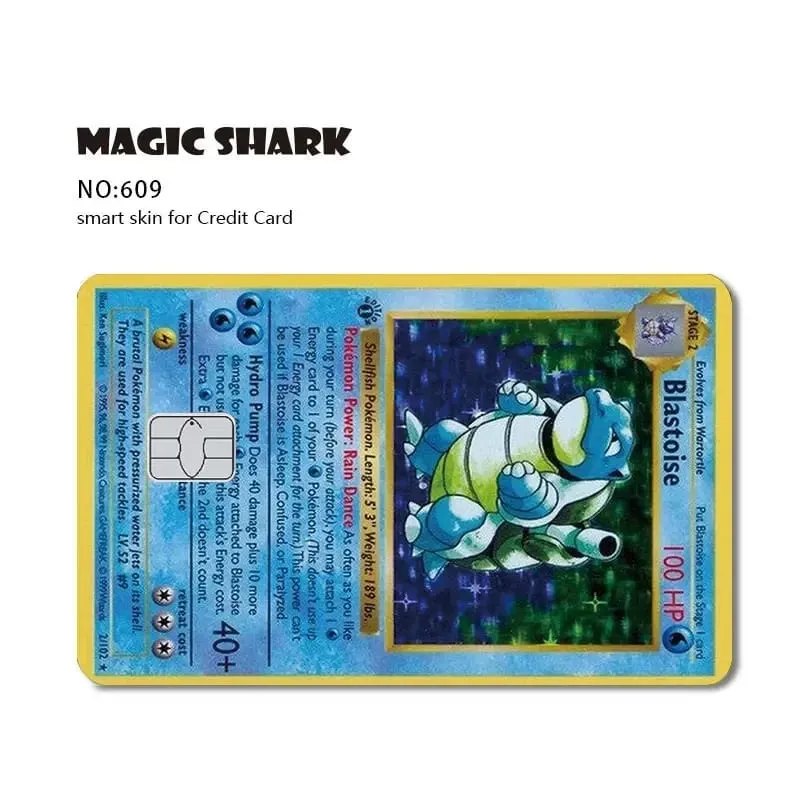 2025 New Pokemons Charizard Blastoise Bulbasaur Eevee Metwo Sticker Film Skin Cover for Credit Debit Card