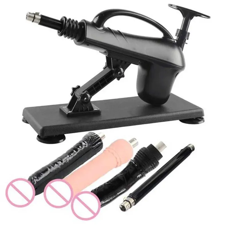 A2SS-Portable Automatic Masturbation Machine for Women with Big Dildo Men's Sex Toy Pumping Gun for Couples