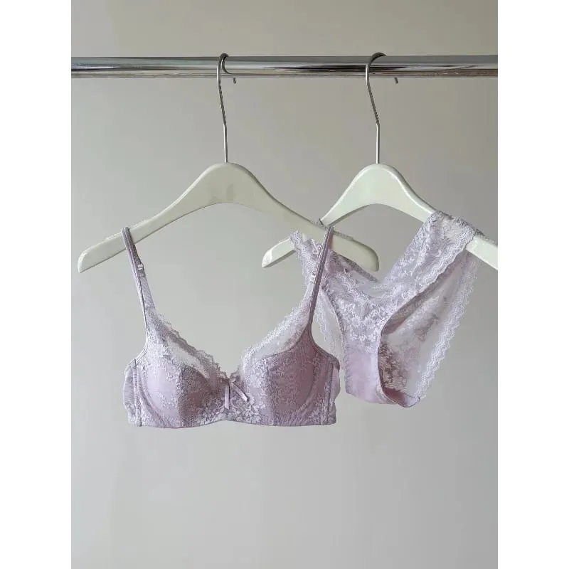 French Lace Underwire Bra Set | Half Cup Push Up Bra Large Bust Summer Lightweight Slimming Anti Sag Women‘s Lingerie BANERDANNI — image 6