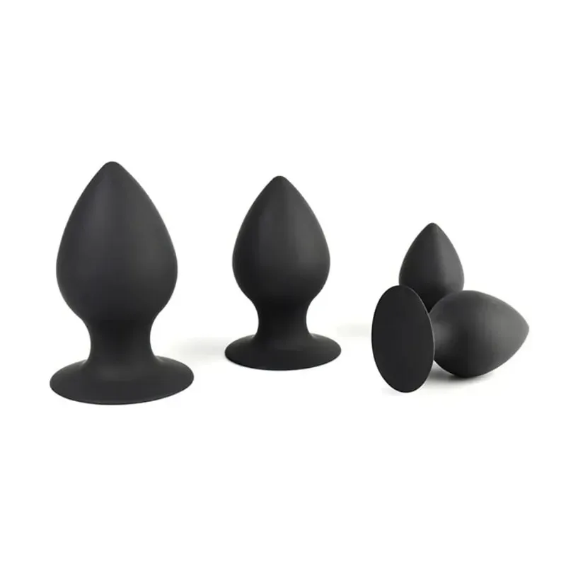 Anal Butt Plug Training Sets 3Size Silicone Sex Toys Anal Butt Plugs Trainer Kit Anal Sex Toys for Men Women Couple Beginners