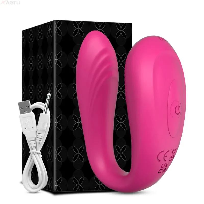 Erotic Wireless Remote Control Clitoris Vibrator U Shape Dildo G Spot Clitoris Stimulat Vibrator Sex Toy for Women Adult Couples