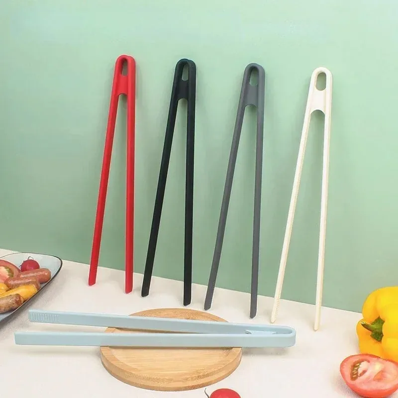 Salad Food Tongs Anti-slip Silicone Kitchen Utensils Barbecue Clip Three Prong Pliers Cookware Bbq Tool Chef Tools Gadgets Bar — image 6