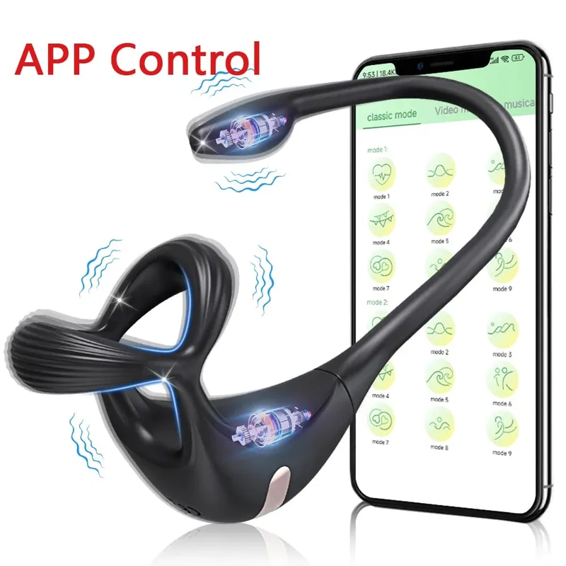 Vibrating Butt Plug Cock Ring for Men Remote Control Anal Vibrator Prostate Massager Gay Anal Plug Adult Goods Sex Toy for Men
