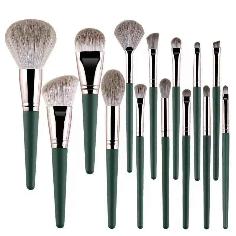 14Pcs Makeup Brushes Set Large Fluffy Soft Eye Shadow Foundation Brush Women Cosmetic Powder Blush Blending Beauty Make Up Tools