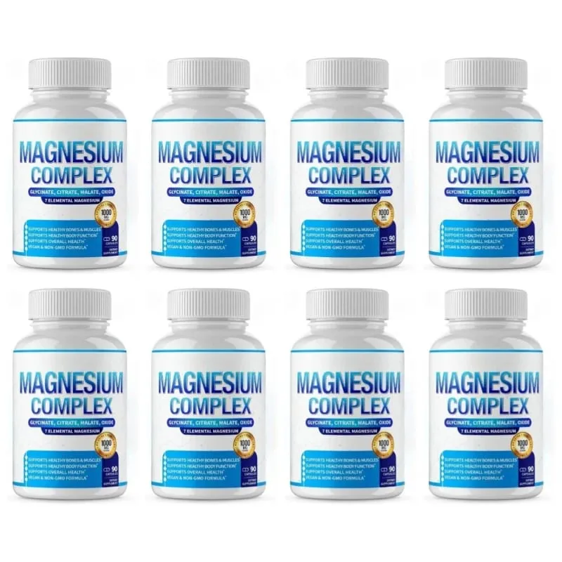 Magnesium Supplement 1000mg 7 in 1 Complex with Glycinate Citrate Malate Taurate Supports Muscle Relaxation Sleep Support 90 Ct