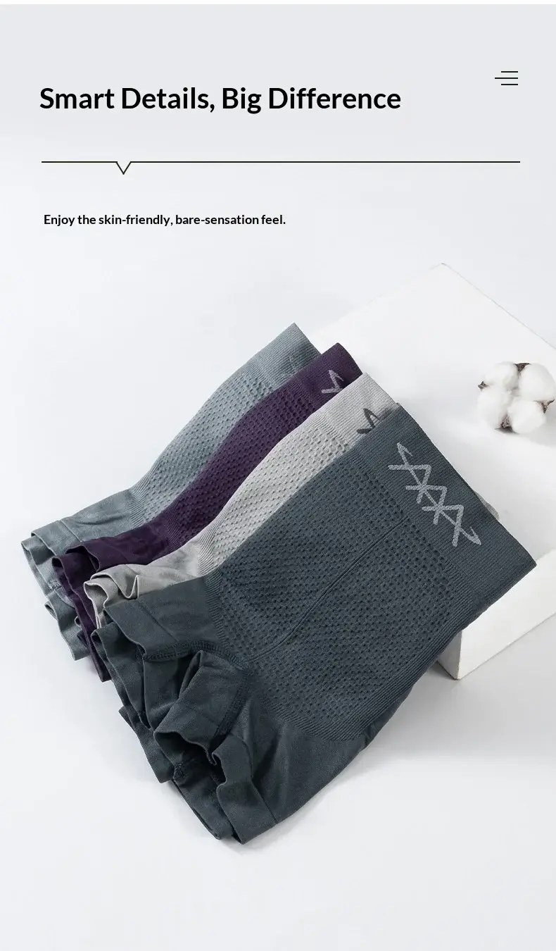1pcs Seamless Underwear Men's Boxer Shorts High Stretch Underpants Breathable Panties Sexy Slim Lingerie Snug fit trunks