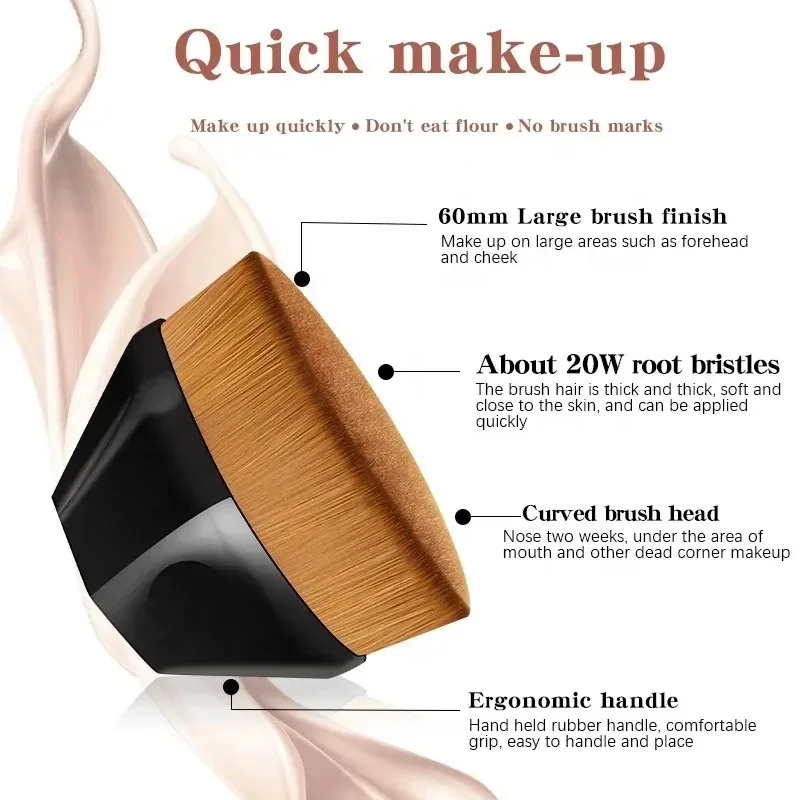 1/2/3/4pcs Makeup Brush Beauty Powder Face Blush Brushes Portable Professional Foundation Brush Cosmetics Soft Base Make Up