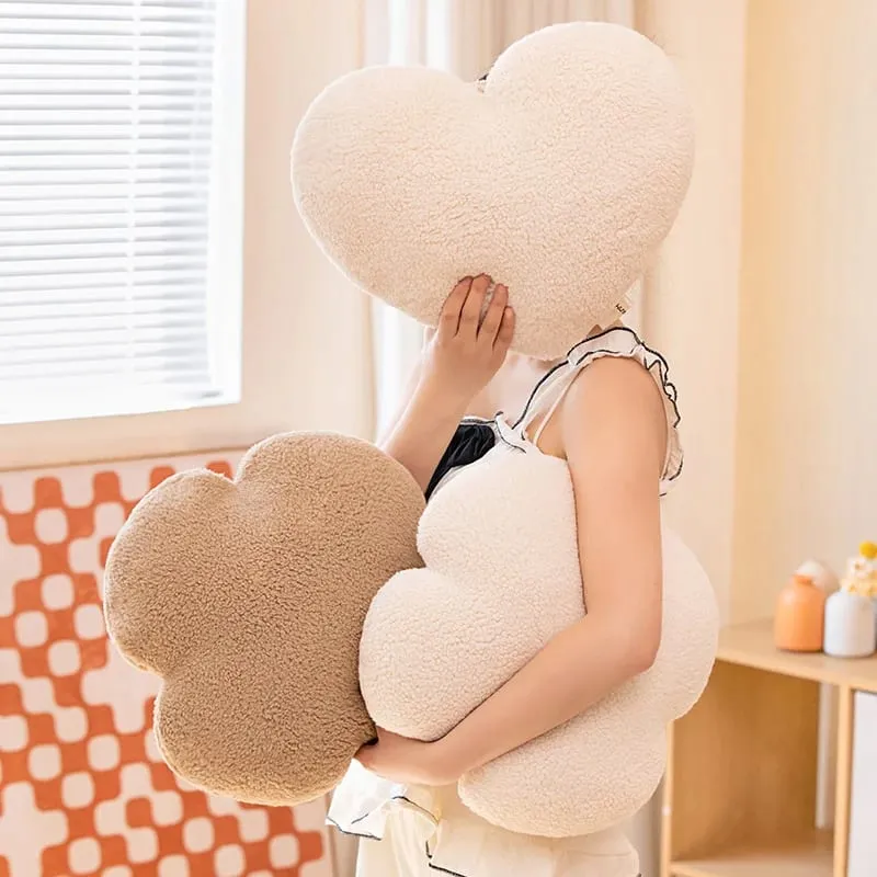 INS Plush Hear Throw Pillow Cute Clover Soft Doll Home Sofa Decoration Pillow Cushion Kids Toys Birthday Gift