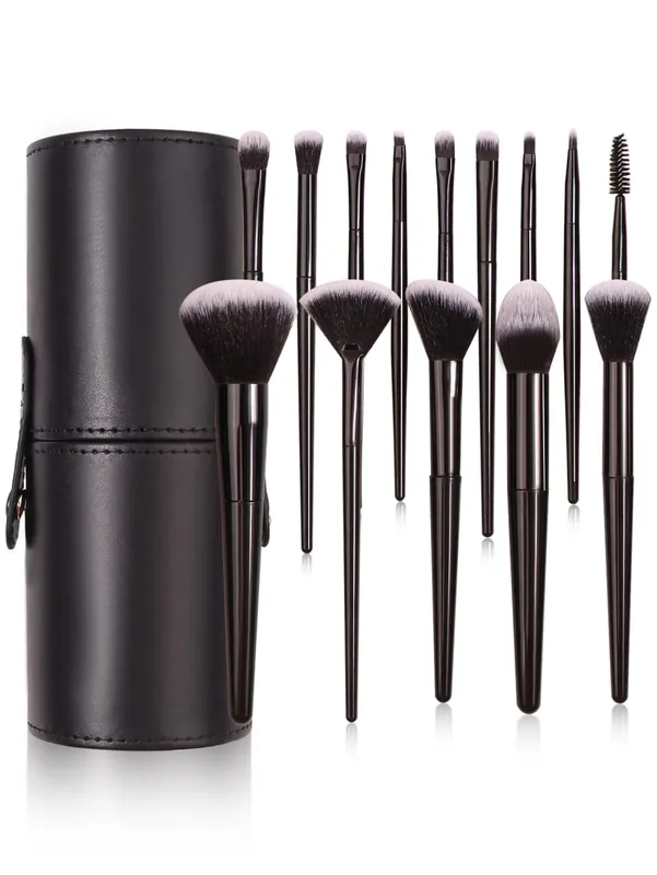 Black Makeup Brush Set Professional Super soft detail brush Blush Brush Foundation Concealer Eyeshadow Brush Women Beauty Tool — image 9