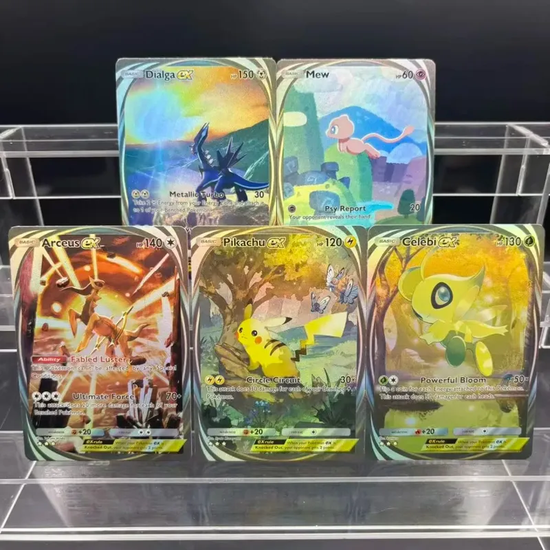 5pcs DIY POCKET Collection Cards Mewtwo Leafeon ex Self Made Single Card Classic Game Anime Card Gift Toy — image 11