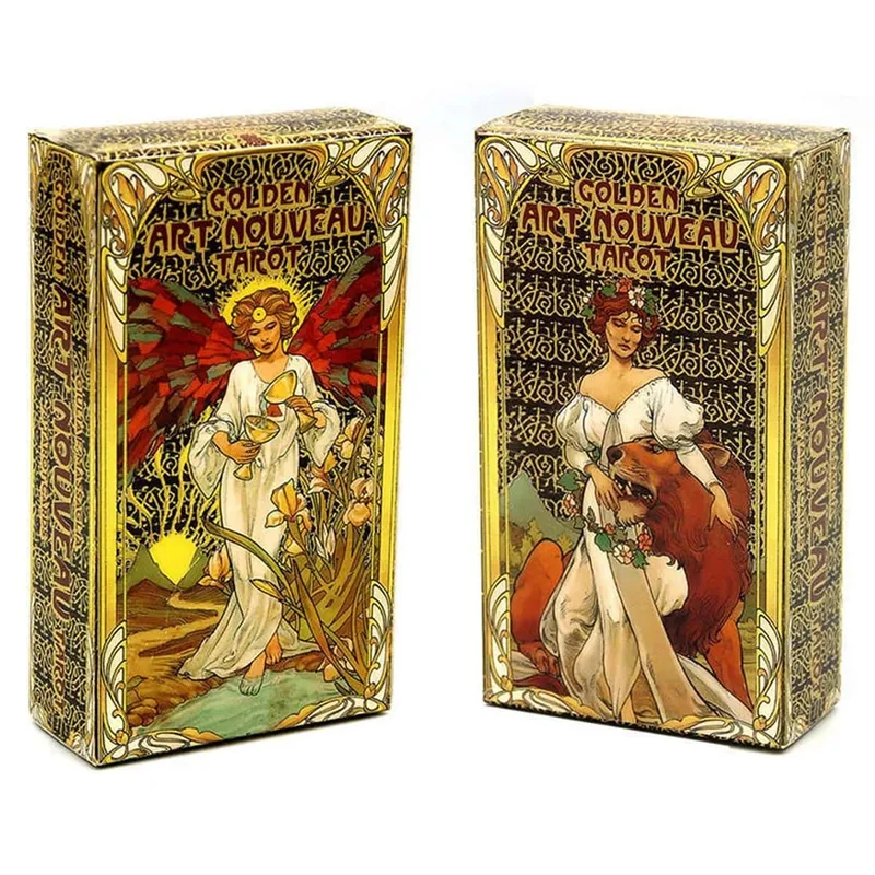 78pcs/Set-golden Art Nouveau Tarot tarot card board game Golden Art Unzipping card game