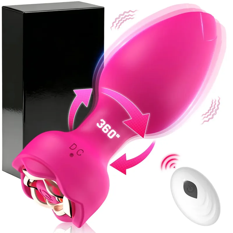Wireless Control 360° Rotation Wiggle Vibrator Butt Plug for Men Prostate Massager Gay Anal Vibrator Anal Plug Adults Sex Toys