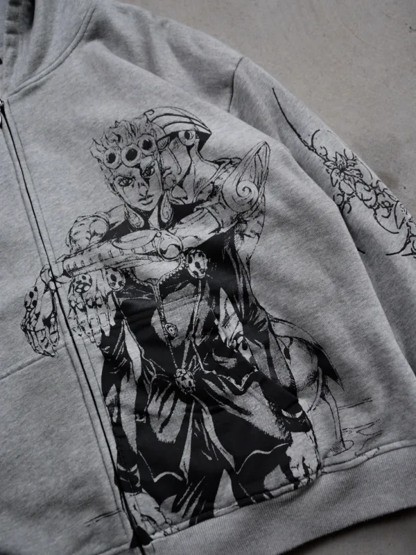 Harajuku Jojo Bizarre Adventure толстовки на молнии большого размера мужская женская толстовка на молнии хип-хоп пары Y2k уличная толстовка