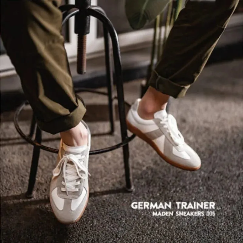 Maden Vintage Patchwork German Trainer Sneakers Unisex Spring and Summer Sports Casual Shoes Lace-up Outdoor Shoes — image 5