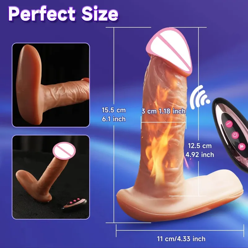 Wearable Realistic Dildo Vibrator Thrusting Penis Penetration Anal Vibration Adult Dildos Anal Sex Toy for Women Vibrators 18+
