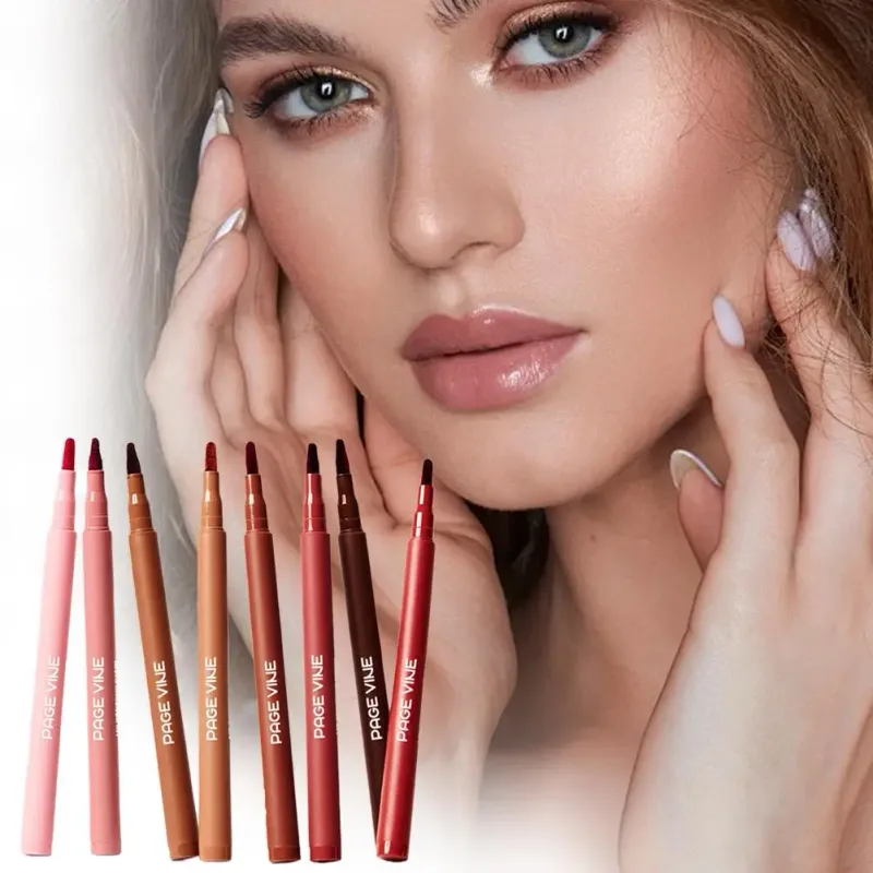Lip Liner LongLasting Waterproof Highly Pigmented Long-lasting Color Creates 3D Plump Lips Defining Makeup