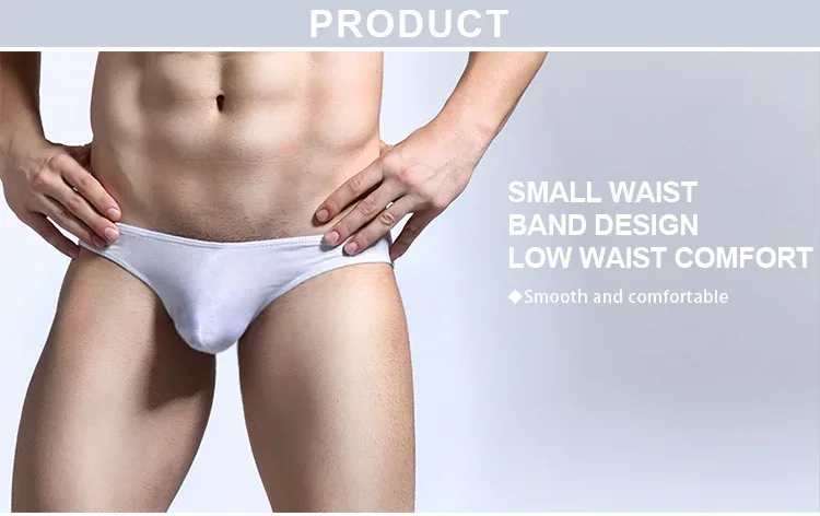 Men's underwear men's small triangle pants U convex Modal thin stretch sexy low waist tight narrow side underpants