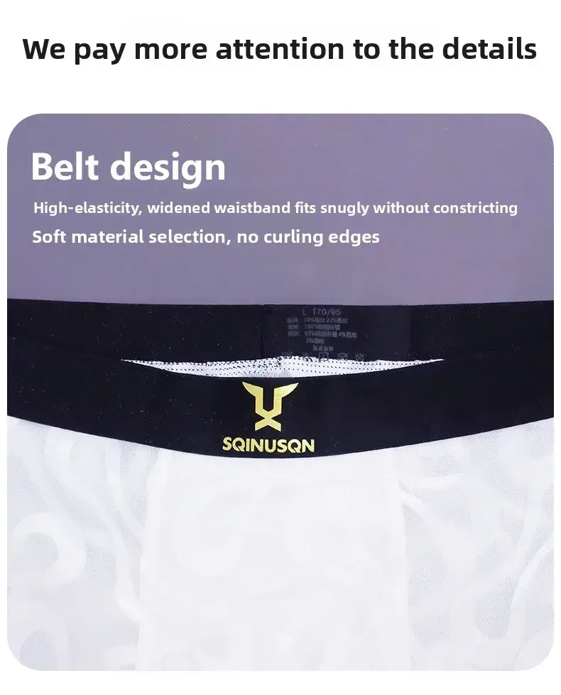 Boxer floqué en maille transparente pour hommes, 2 pièces, avec large ceinture élastique, très extensible, multicolore en option, grande taille, sous-vêtements masculins