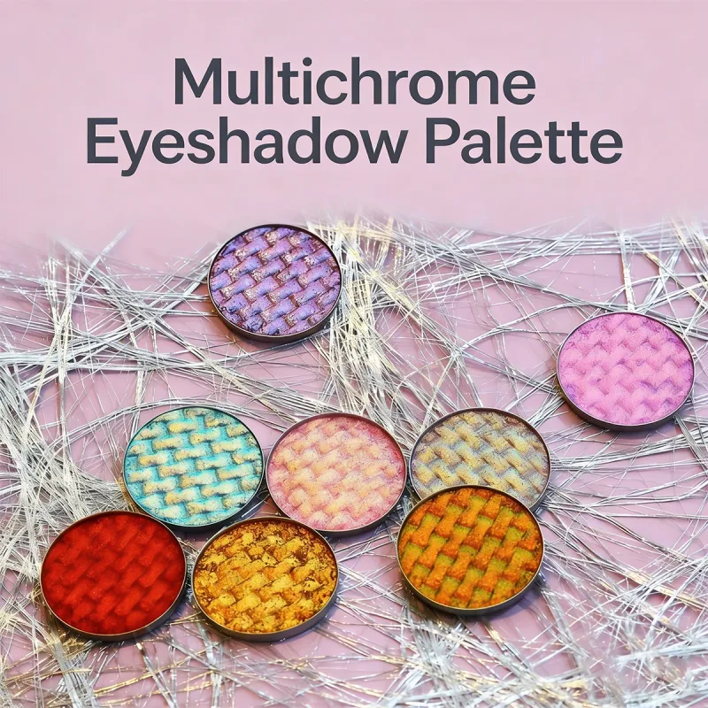 Alluring Chameleon Wet Eyeshadow Palette 26mm Glitter Luminous Metallic Highly Pigmented Multichrome Eyeshadow Aurora Fair