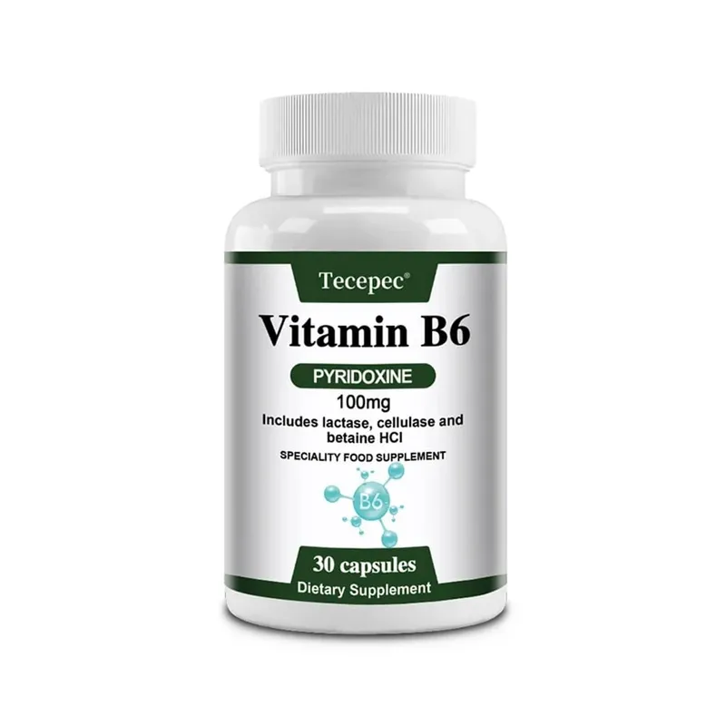Vitamin B6 Capsules - Brain Function & Memory Concentration Cardiovascular Skin Hair Immune Non-GMO Dietary Supplement — image 8