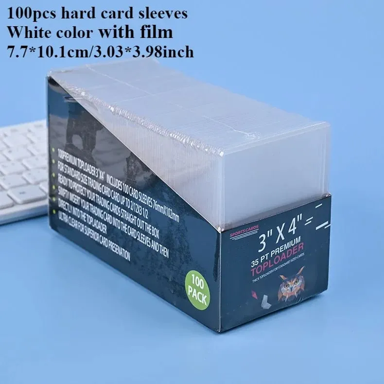 3"X4" Card Sleeves Top Loaders Baseball Trading Sports Football Card Protectors Hard Plastic Toploader Cards Holder Penny Sleeve