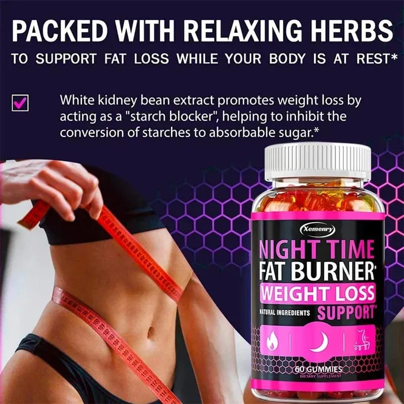 Nighttime Metabolism Gummies - Tone Up Capsules for Bloating & Metabolism Appetite Suppressant