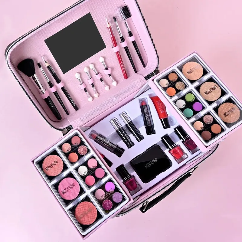 Beliebtes 36-teiliges Beauty-Set, Make-up, Eyeliner, Rouge, Lippenstift, Gesichtspflege, tägliches Make-up-Set, Damen-Geschenkset für Feiertage und Geburtstage