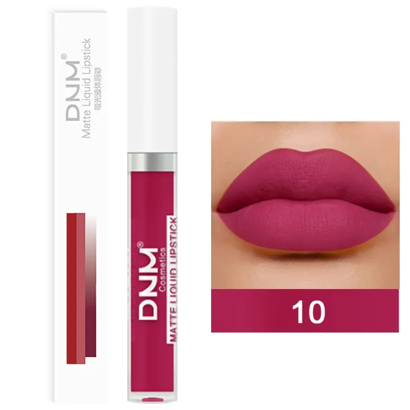 DNM 19 Color Matte Velvet Liquid Lipstick Waterproof Lasting Not Easy To Fade Lipgloss Makeup Purple Red Nude Lip Tint Cosmetics