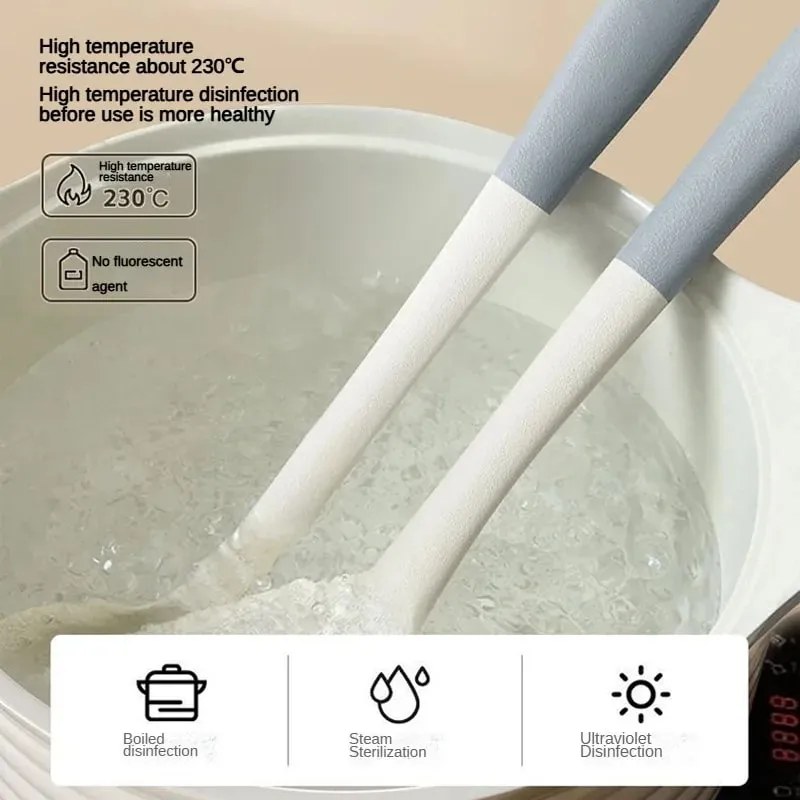 1/2/3/4set Grey white silicone spatula soup spoon set non-stick pan cooking tools kitchen cooking kit