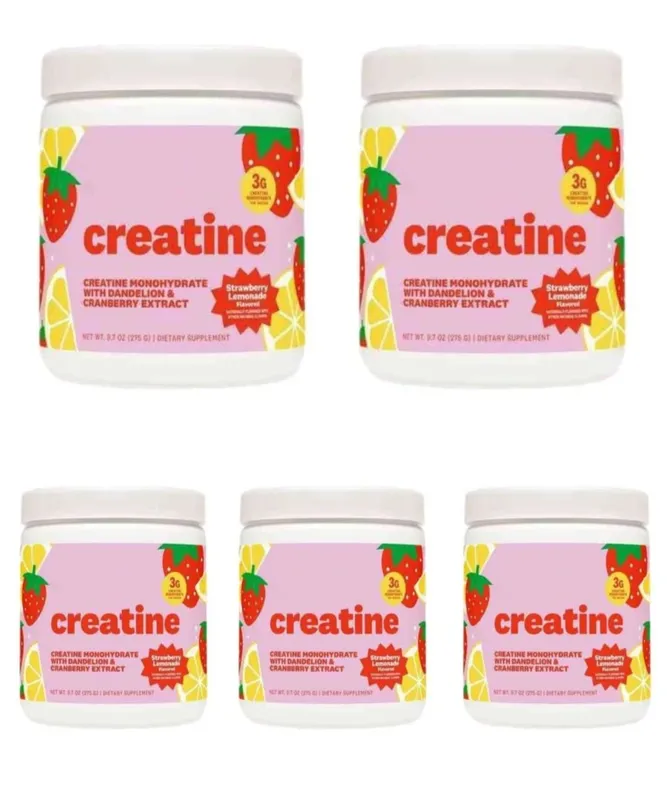 Women Creatine Powder 275g with 3000mg Creatine Monohydrate & Dandelion Cranberry Extract Support Energy Recovery After Exercise