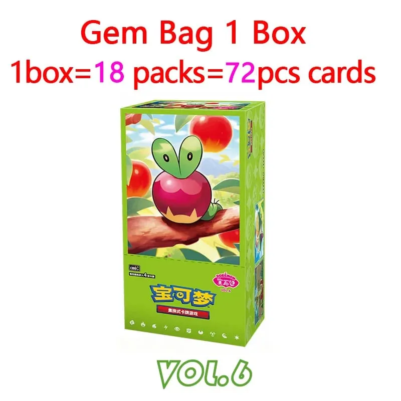 Original Pokemon GemPack Cards Vol.5 Vol.3 Vol.2 Vol.1 Trading PTCG Bag Gem Box Deck Sprigatito Eevee Pikachu Gengar Card Gift