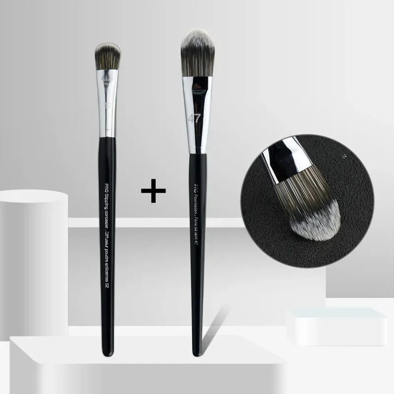 Professional Foundation Brush 47 Broom Head Liquid Foundation Shadow Concealer Brushes Women Face Base Makeup Beauty Tools