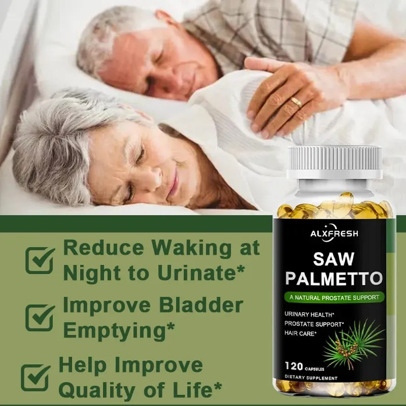 Alxfresh Saw Palmetto Supports Antioxidant Function Prostate Function and Urinary Tract Health to Support Men Health Hair Growth