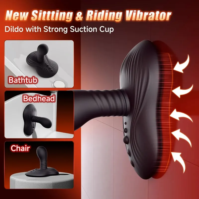 Duduk dan Tunggang Berputar Dildo Vibrator Alat Kawalan Jauh G Spot Stimulator Prostat Massager Mainan Seks Dewasa untuk Wanita Lelaki