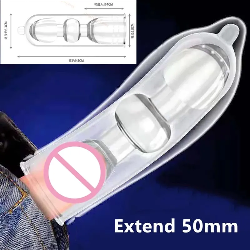 Large Penis Extension Sleeve Reusable Soft and Stretchable Delayed Ejaculation Condoms Male Dildo Extender Male Sex Toys — image 10