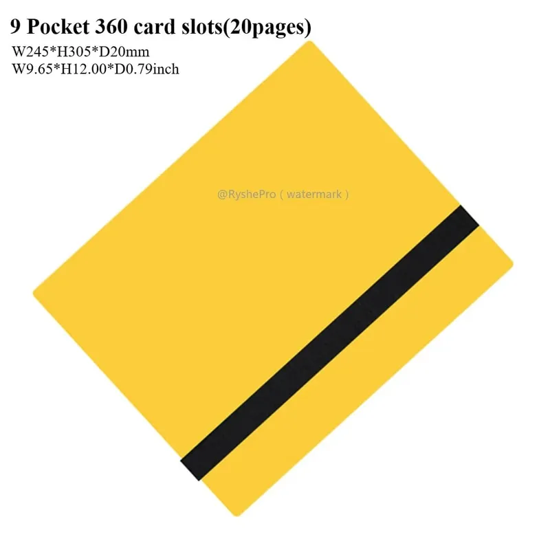 Pořadač karet s 9 kapsami Pořadač s 360 bočním nakládacím albem pro karty her TCG Yugioh MTG Game Card Book
