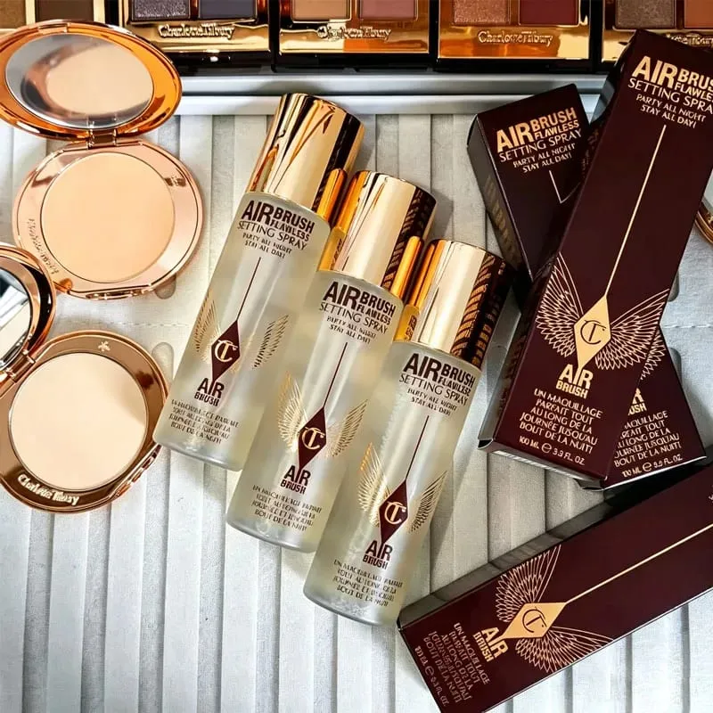 Bestseller CT Makeup Sæt Fire Farve Øjenskygge Palette Mat Setting Powder Ansigts Concealer Effekt High-end læbestift kosmetik — image 6