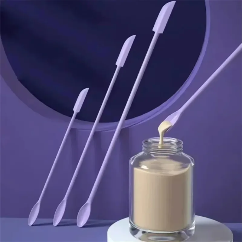 3Pcs Double-Head Silicone Spatula Soft Brush Cosmetic Digging Spoon Lengthened Jam Scraping Spoons Portable Makeup Brushes Set — image 5