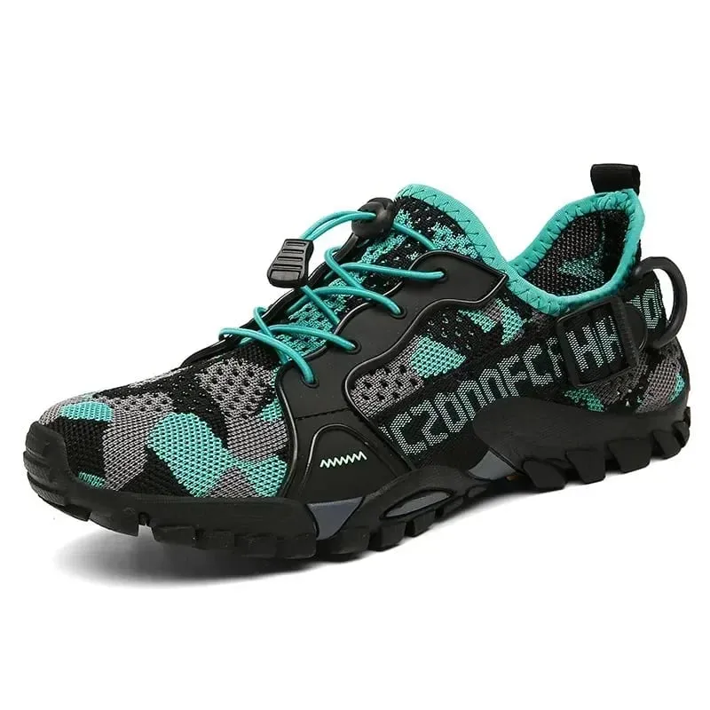 Plus Size Outdoor Shoes Men's Summer Breathable Walking Shoes Women's Hiking and Wading Mesh