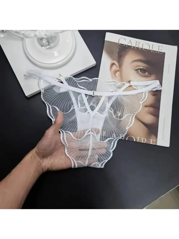 ​​Summer French Lace Bra Beachwear Large Bust Minimizer Ultra Thin Sheer Anti-Sagging Light Support Ruffles Embroidery AU MOYISU