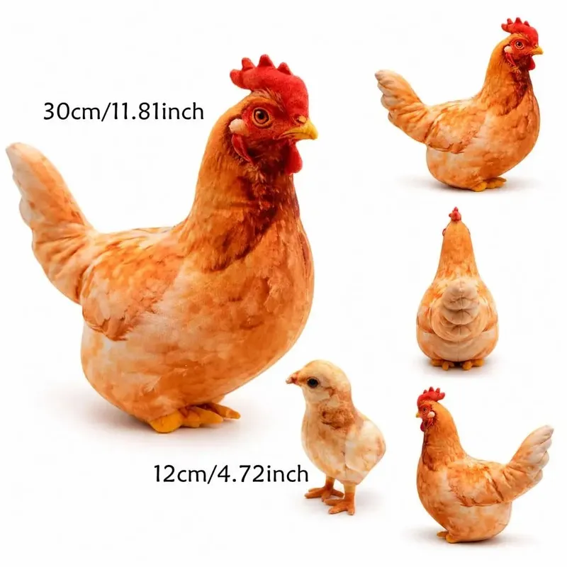 Plush Material Animal Body Pillow PP Cotton Filled 35cm Animal Cushion Doll Toys Cute Design Soft Texture Poultry Throw Pillows