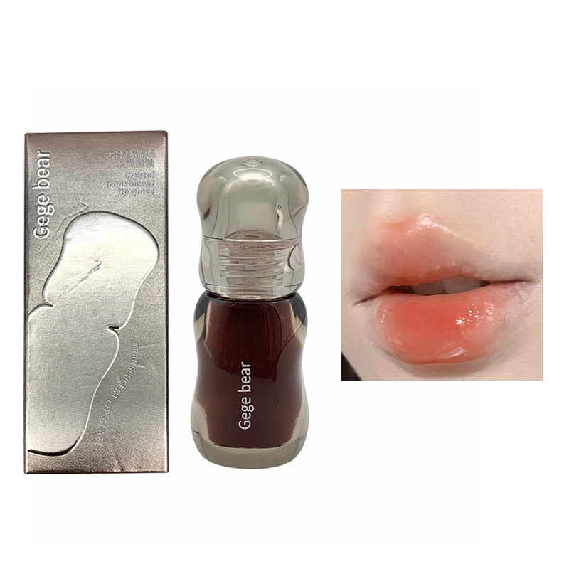 Gege Bear Crystal Gloss Lip Tint — Autumn/Winter Hydrating Formula Mirror-Gloss Finish Youthful Plumping Effect
