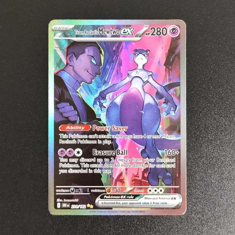 tcg การ์ดภาษาอังกฤษ SV10 SV09 Destined Rivals Team Rocket's Mewtwo Cynthia's Garchomp Ethan's Ho-Oh Trading Card Game