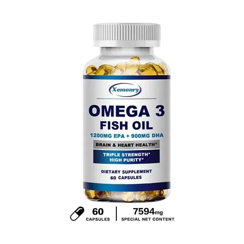 Omega 3 Fish Oil - Support Brain Nervous System Good for Cardiovascular & Skin Health Antioxidant — image 10